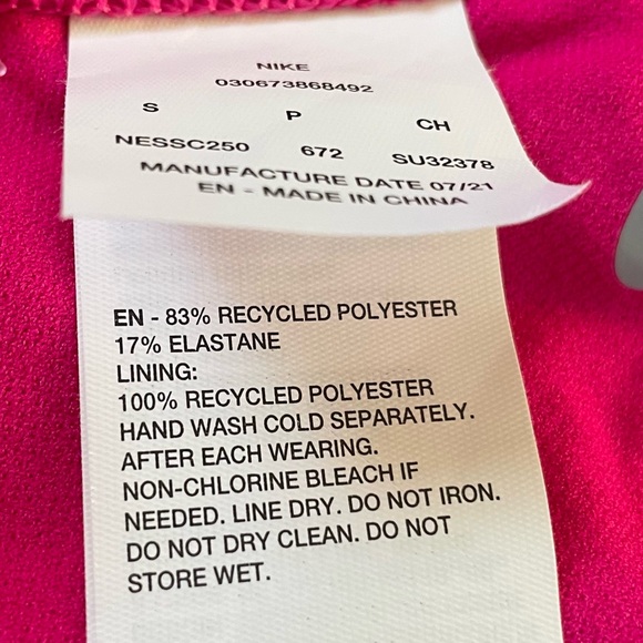 NWT Nike Dark Pink One Piece Swimsuit Bathing Swim Suit Small New Summer Beach - Picture 11 of 14